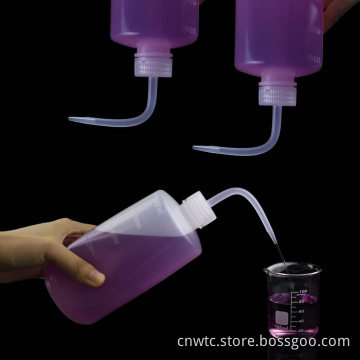 250ml, 500ml, and 1000ml Narrow Mouth Laboratory Plastic Wash Bottles: Reusable Cleaning Containers for Scientific Use